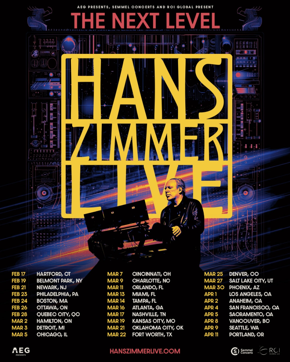 Hans Zimmer Announces 2027 North American Concert Tour