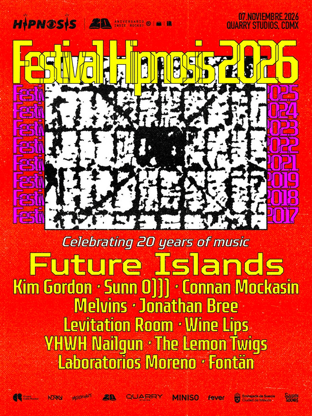 Hipnosis Festival 2026 Features Kim Gordon Future Islands Melvins