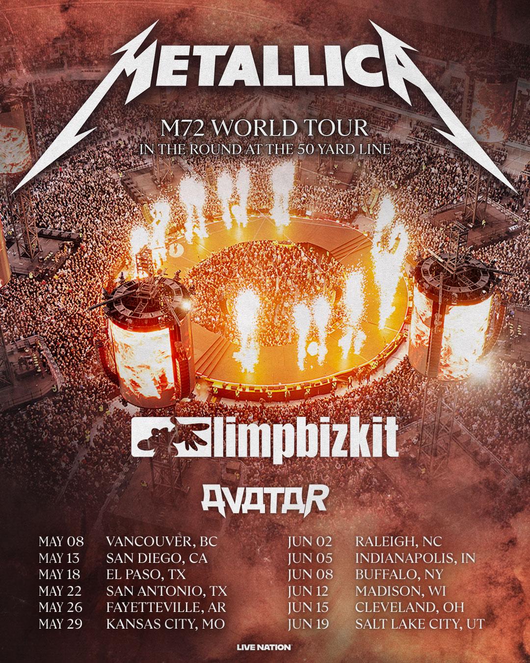 Metallica Unveils 2027 North American Tour Schedule