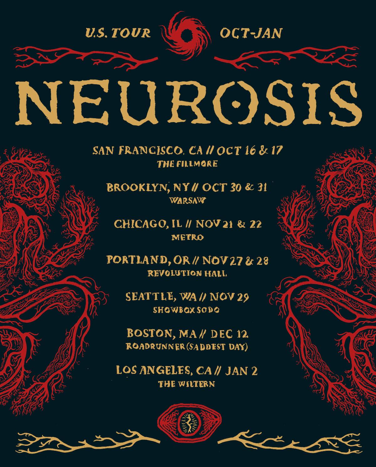 Neurosis Unveils Massive US Tour For 2026 And 2027