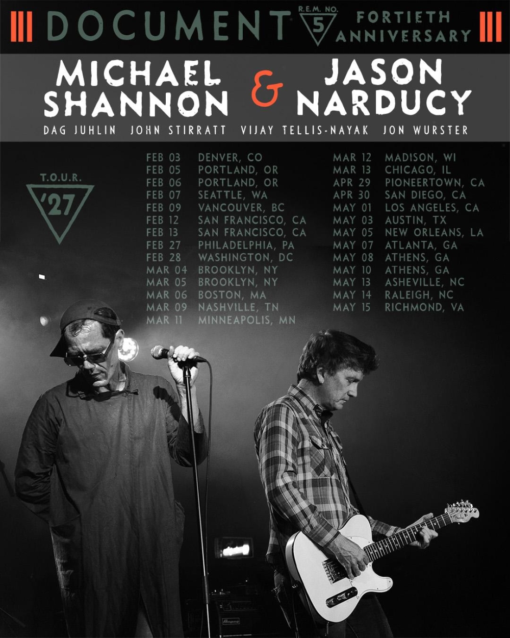 Shannon and Narducy Set to Tour with R.E.M's Document in 2027