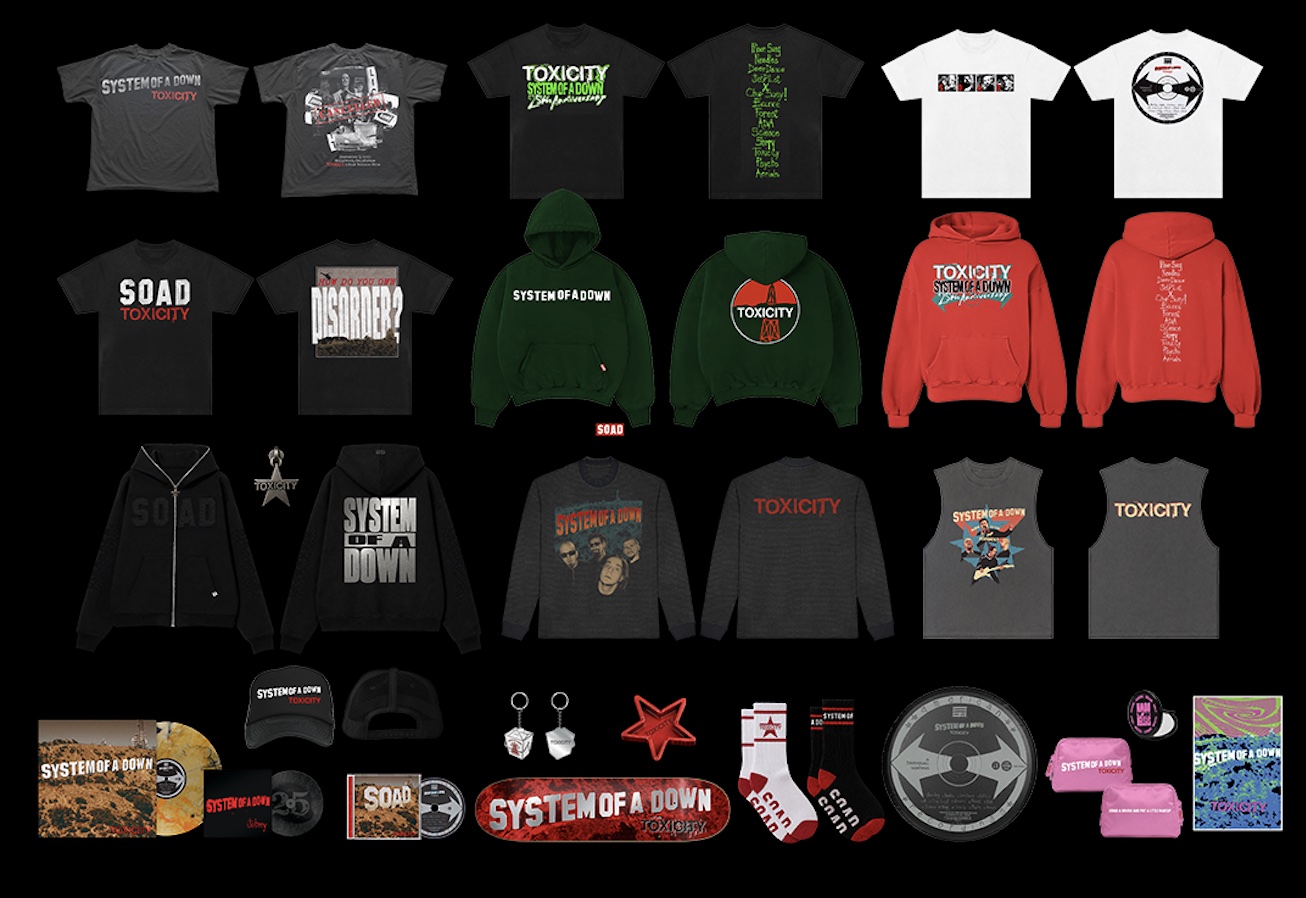System of a Down Drops Toxicity 25th Anniversary Reissue and Merch