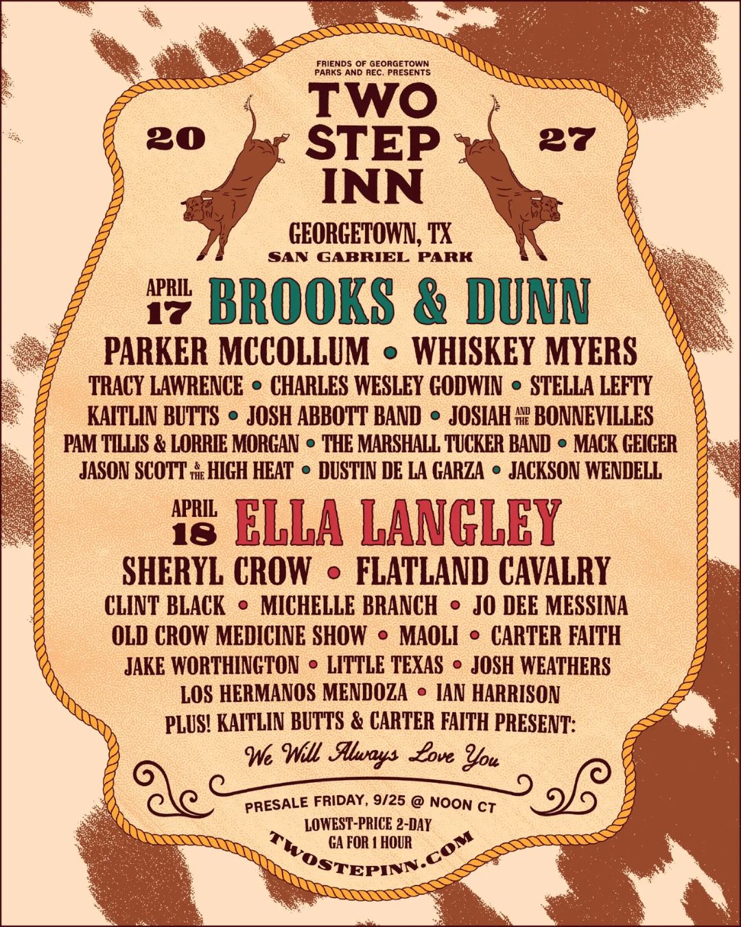Two Step Inn Unveils Star Studded 2027 Music Festival Lineup