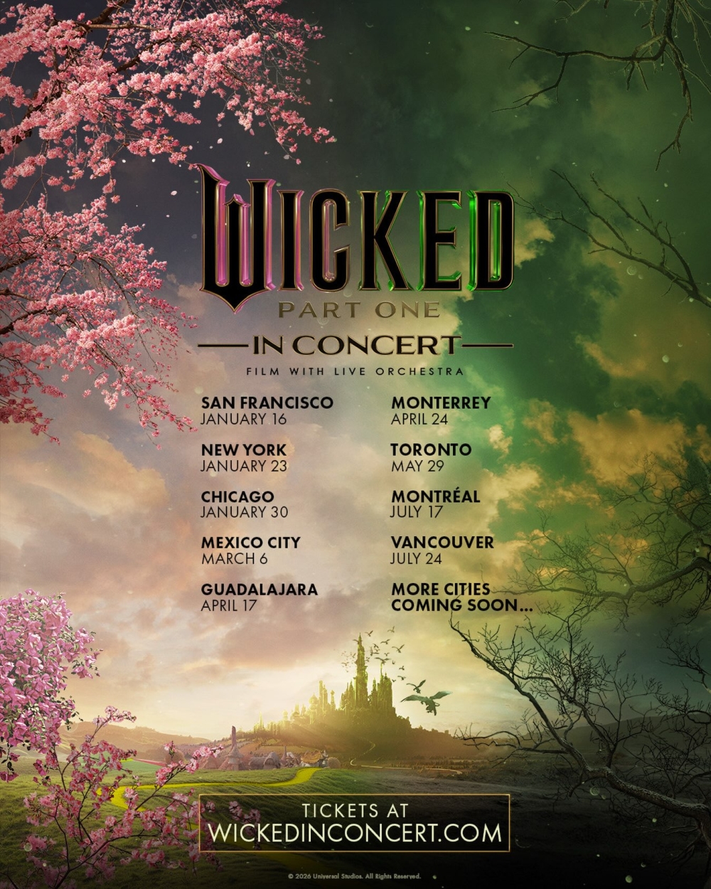 Wicked Part One Concert Tour Launches 2027 Nationwide Orchestral Run