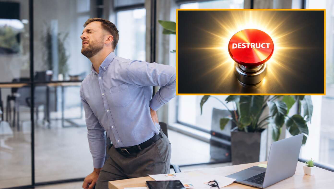 God Excitedly Waiting To Press 'Destruct' On Man's 40 Year Old Body