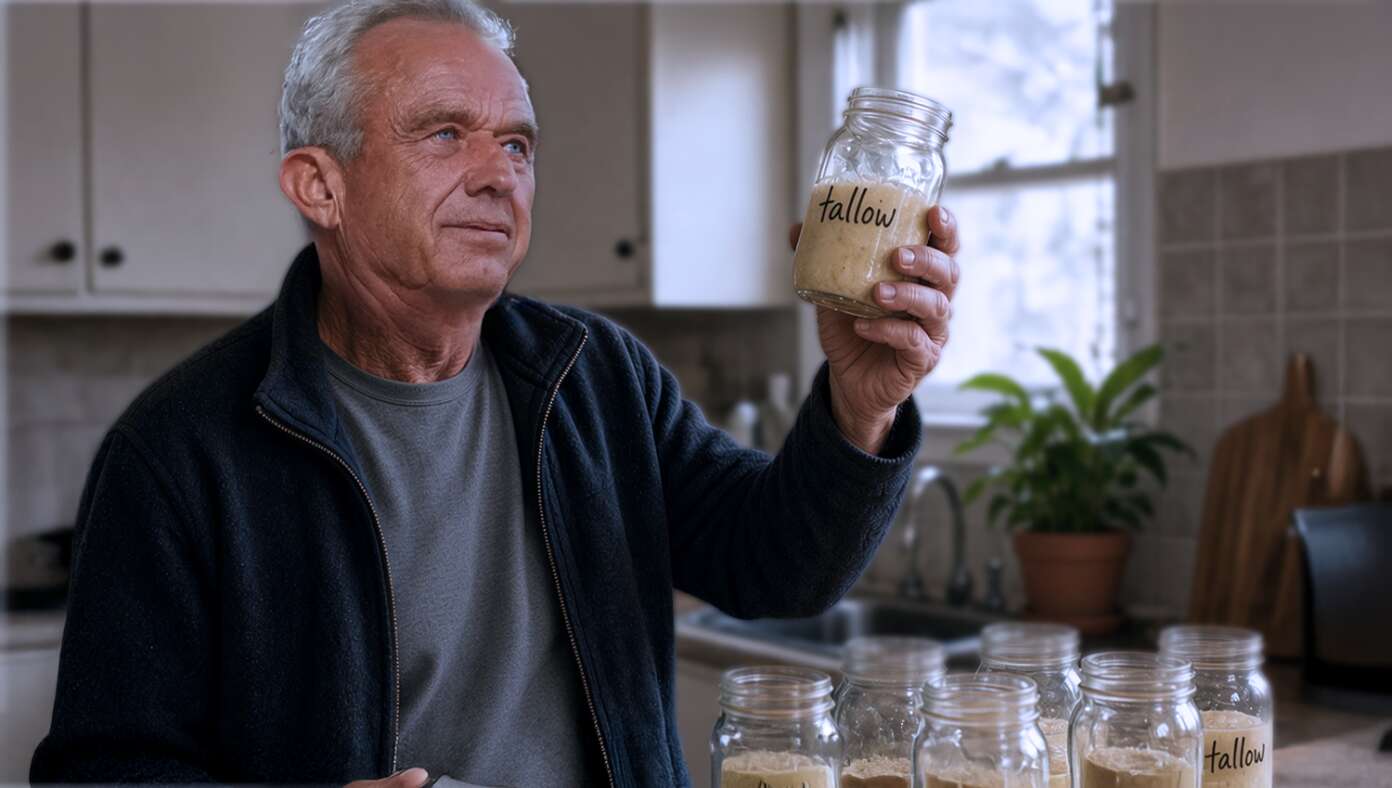 RFK Jr. Prepares To Delight Trick Or Treaters With Mason Jars Of Beef Tallow