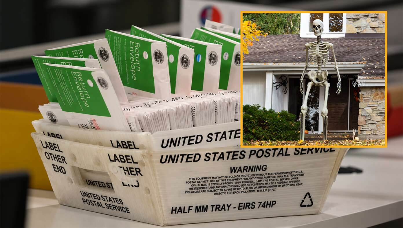 Millions Of 12 Foot Tall Lawn Skeletons Discovered On Dem Voter Rolls