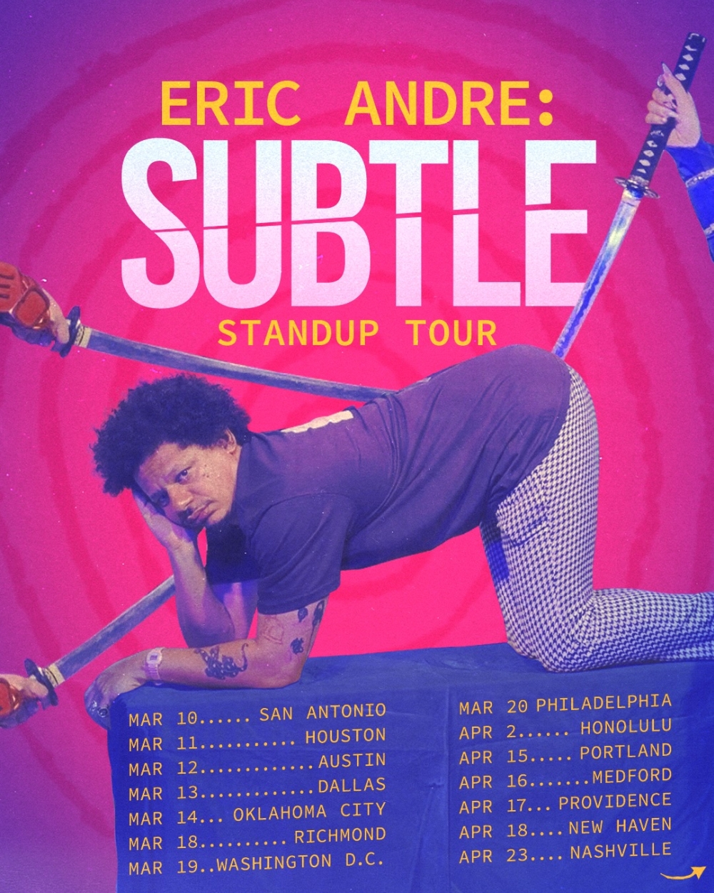 Eric Andre Sets 2027 Subtle Standup Tour Dates Nationwide