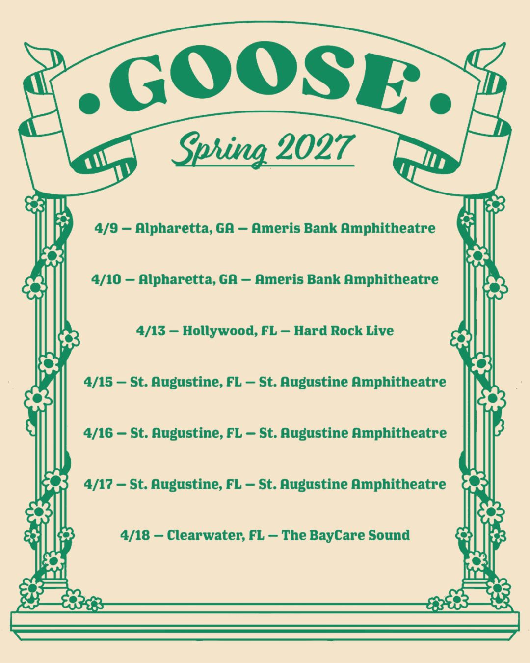 Goose Reveals Spring 2027 US Tour Dates
