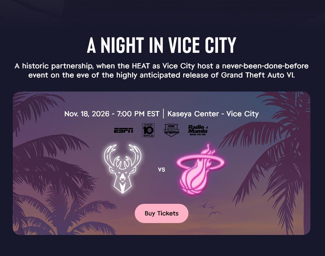 GTA IV Invades NBA as Vice City Heat Takes Court for One Night Stunt
