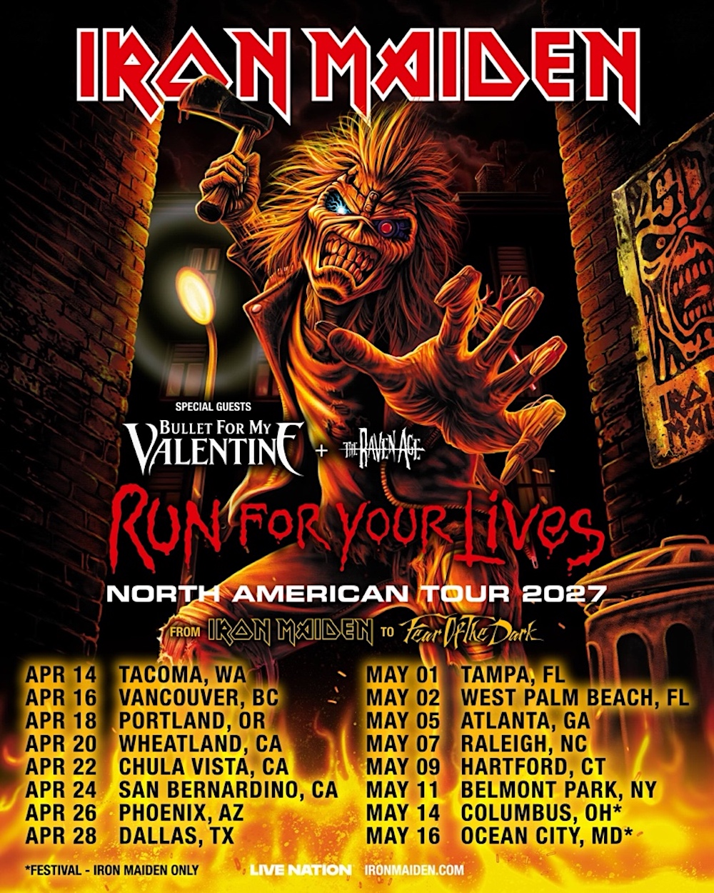 Iron Maiden Sets 2027 North American Tour Dates