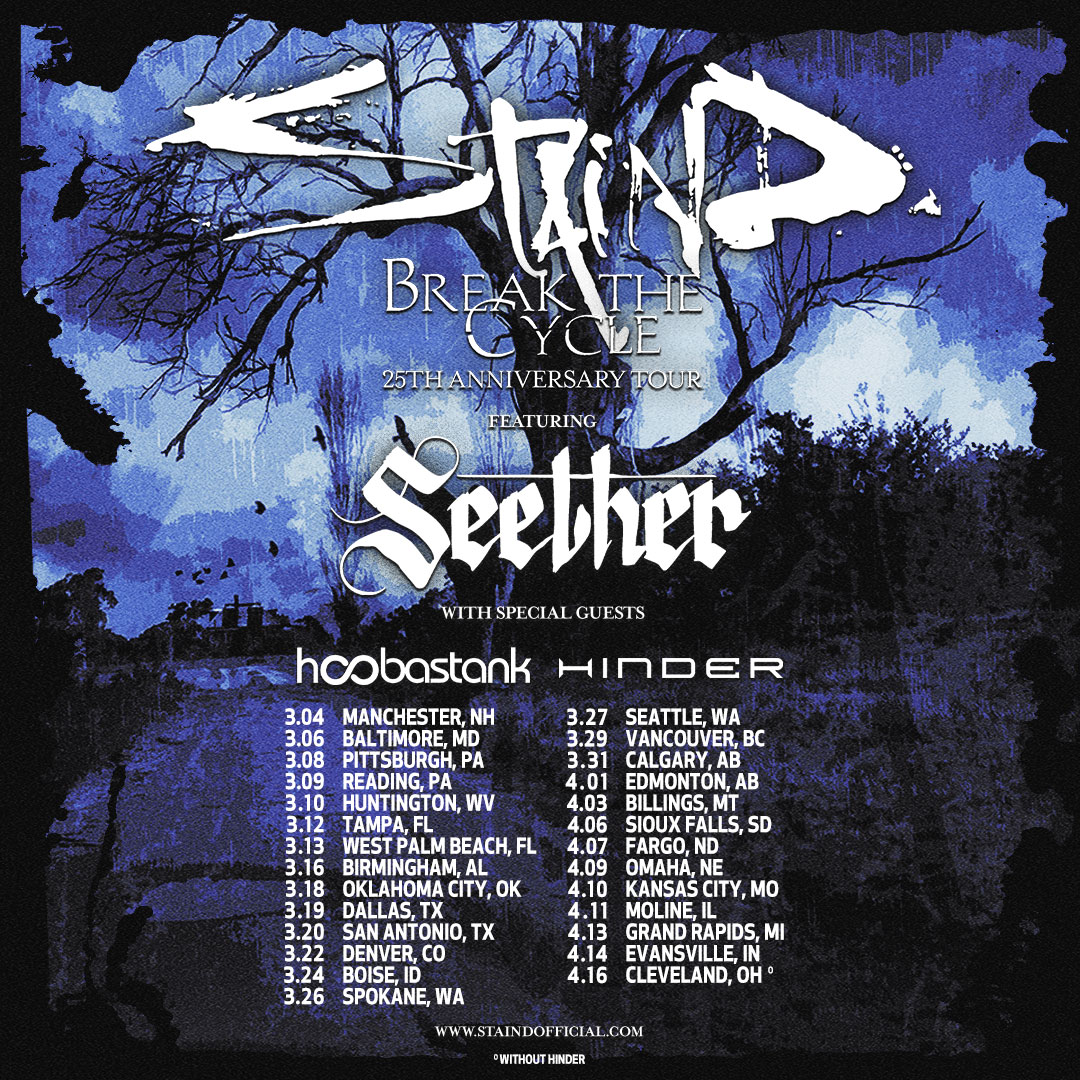 Staind Launches 2027 Break The Cycle Anniversary Tour Across North America
