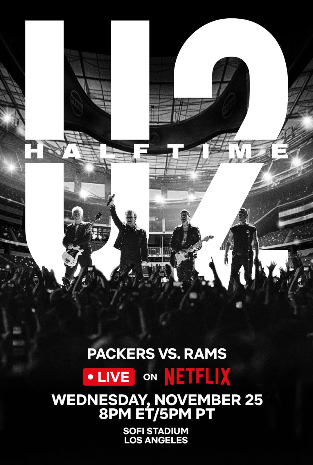 U2 To Rock NFL Thanksgiving Eve Halftime Show