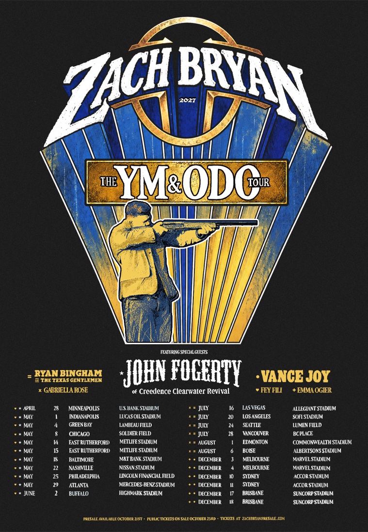 Zach Bryan Sets 2027 Young Manhood Tour Dates